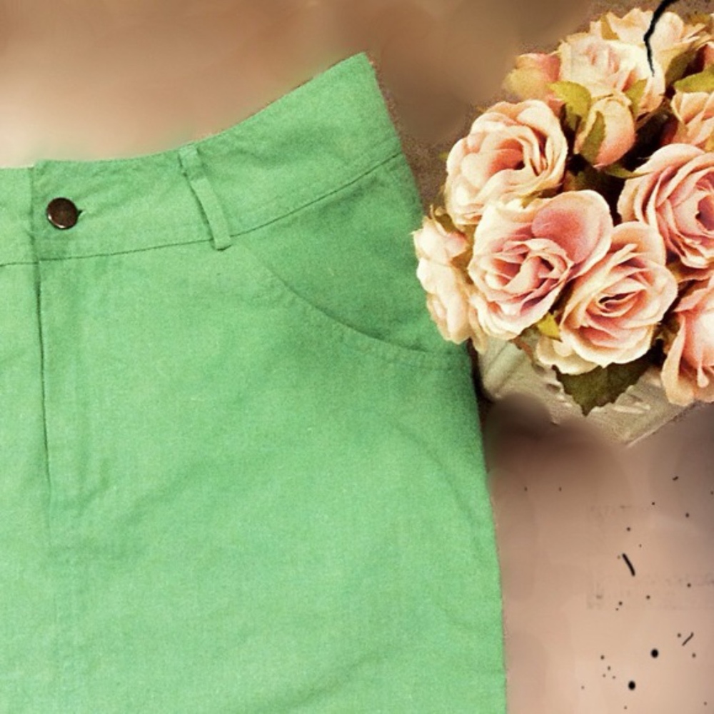 Cute Lime Green Mini Skirt